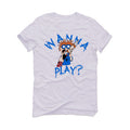 Air Jordan 5 “Racer Blue” White T-Shirt (WANNA PLAY)