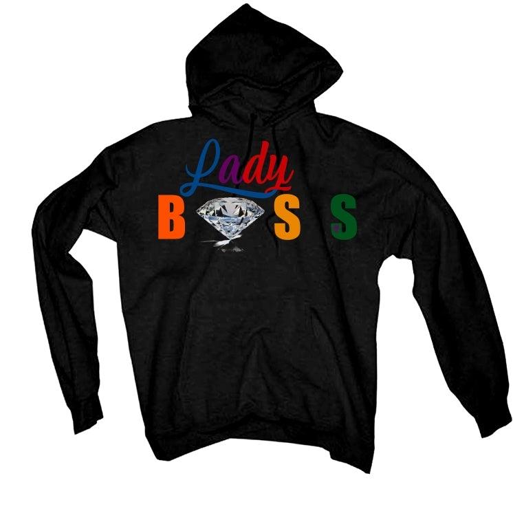 Air Jordan 2 wmns multicolor Black T-Shirt (Lady Boss) - illCurrency Sneaker Matching Apparel