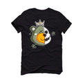 Air Jordan 4 Seafoam aka “Oil Green” - Black T-Shirt (HALF KING BEAR)