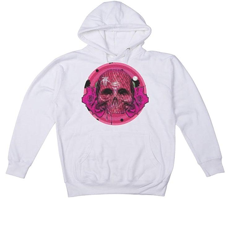 Air Jordan 12 “Hyper Pink” 2021 White T-Shirt (skull roses) - illCurrency Sneaker Matching Apparel