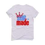 Reebok Question Mid (blue\white) White T-Shirt (Self made) - illCurrency Sneaker Matching Apparel