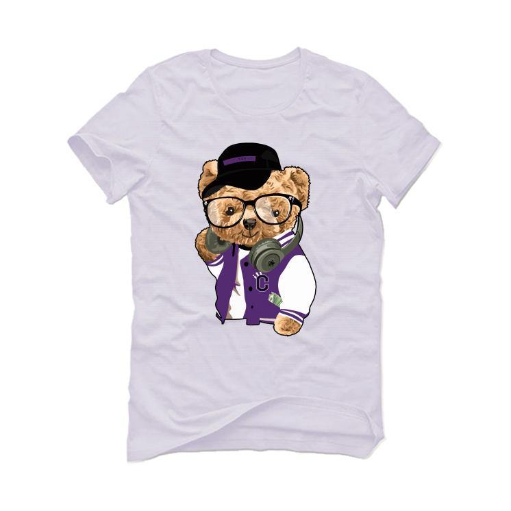 Air Jordan 1 Retro High OG “Court Purple” 2021 White T-Shirt (ill C Bear) - illCurrency Sneaker Matching Apparel