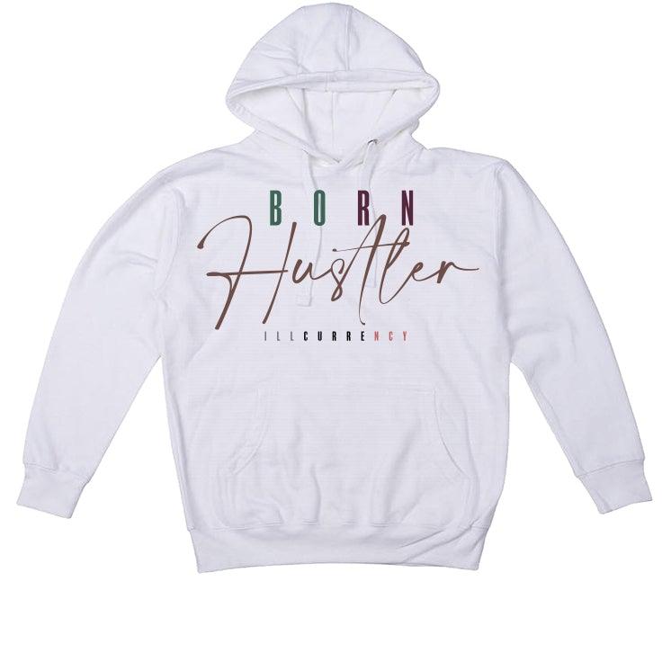 Jordan 1 High OG Hand Crafted White T-Shirt (Born Hustler) - illCurrency Sneaker Matching Apparel