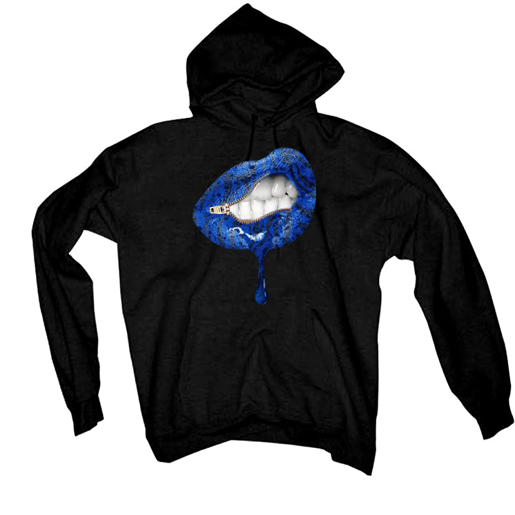 Air Jordan 1 High OG “True Blue” Black T-Shirt (LIPS UNSEALED)