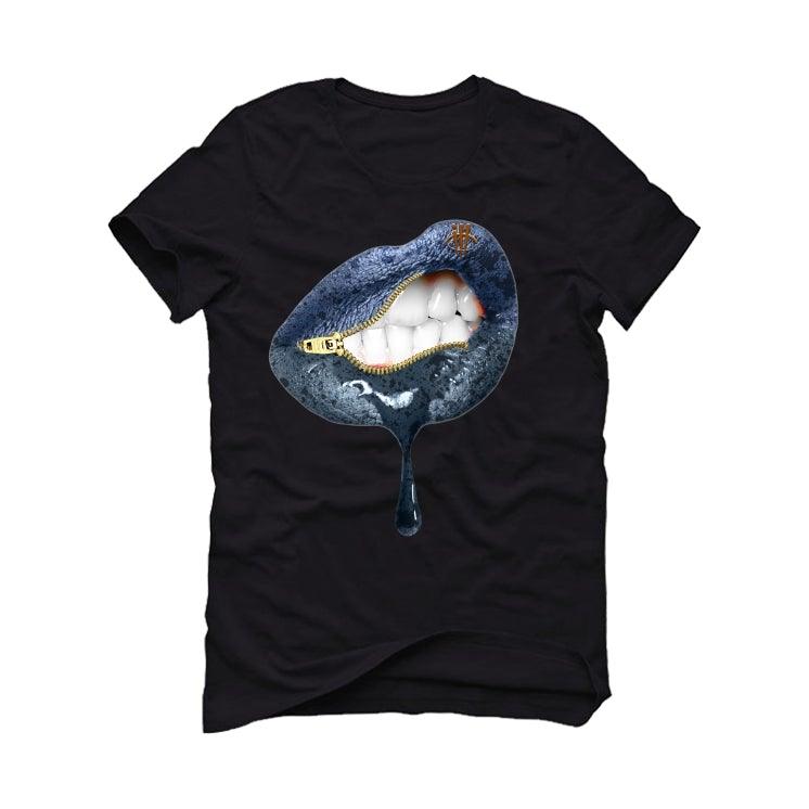 Air Jordan 6 “Washed Denim” Black T-Shirt (LIPS UNSEALED) - illCurrency Sneaker Matching Apparel