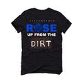 Air Jordan 12 WMNS “Hyper Royal” Black T-Shirt (Rose up from the dirt)