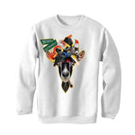 Air Jordan 5 RED AND YELLOW 2020 White T-Shirt (goat status) - illCurrency Sneaker Matching Apparel