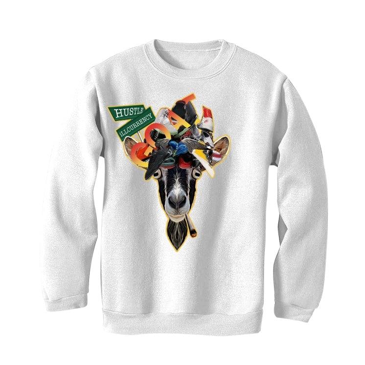 Air Jordan 5 RED AND YELLOW 2020 White T-Shirt (goat status) - illCurrency Sneaker Matching Apparel