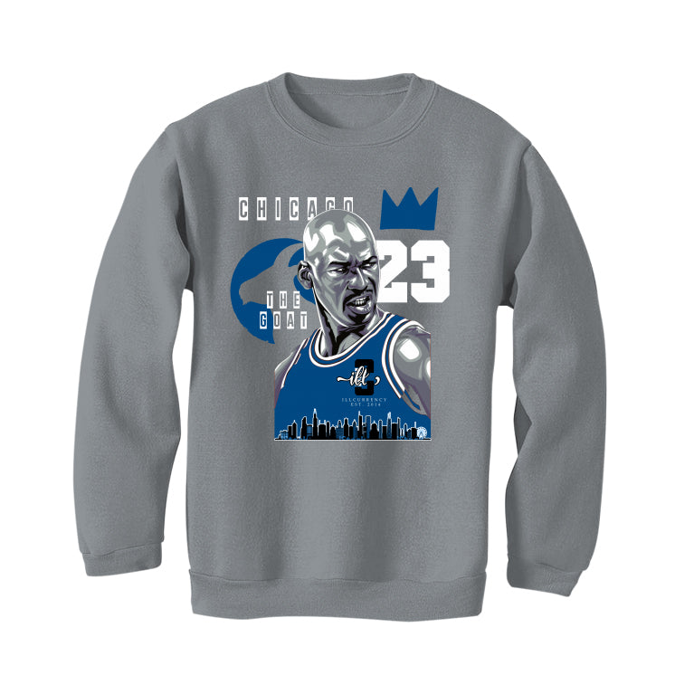 Air Jordan 1 High OG “True Blue” Grey T-Shirt (The Goat)