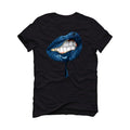 Air Jordan 1 “Dark Marina Blue” Black T-Shirt (LIPS UNSEALED) - illCurrency Sneaker Matching Apparel