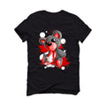Air Jordan 4 “Red Thunder” Black T-Shirt (Broken Heart) - illCurrency Sneaker Matching Apparel