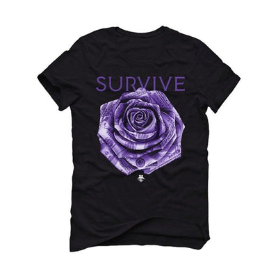 Air Jordan 1 Retro High OG “Court Purple” Black T-Shirt (Survive)