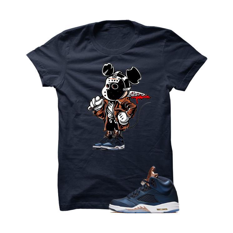 Jordan 5 Bronze Navy Blue T Shirt