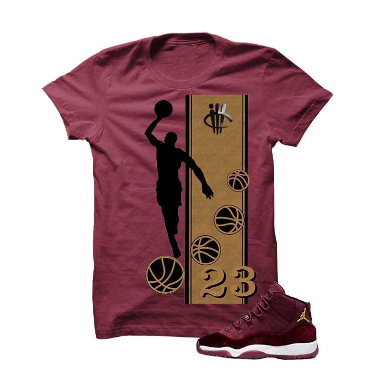 Jordan 11 Velvet Maroon Night T Shirt