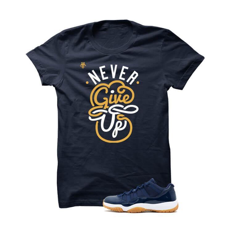 Jordan 11 Low Midnight Navy Gum Navy Blue T Shirt