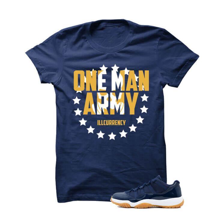 Jordan 11 Low Midnight Navy Gum Navy Blue T Shirt