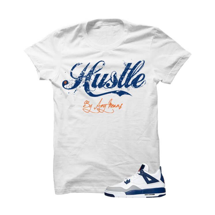 Jordan 4 Gs Deep Royal Blue White T Shirt