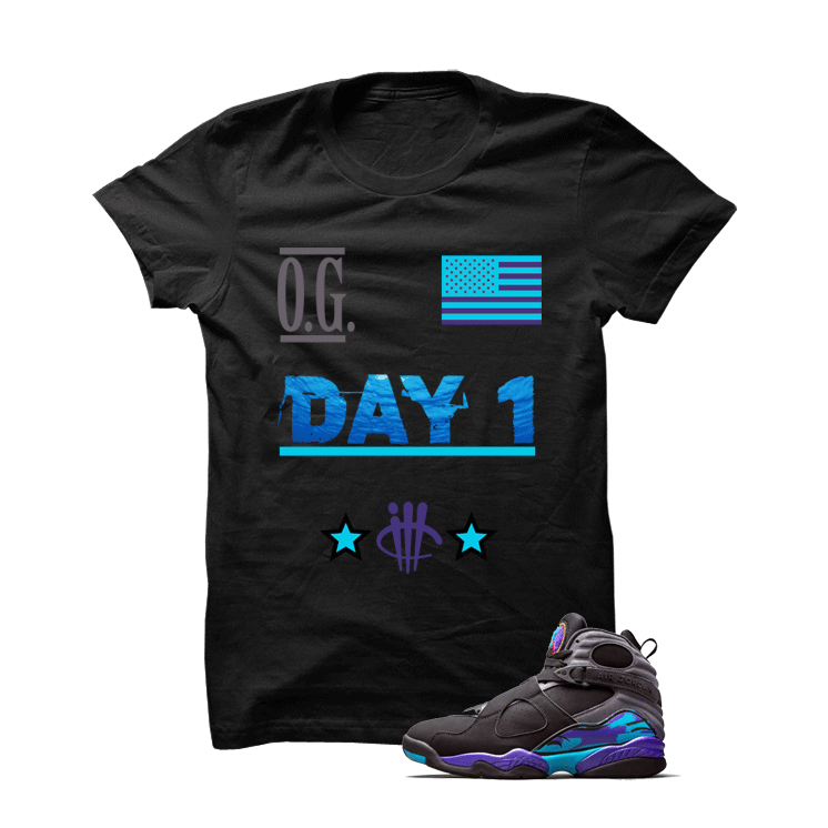 O.G Day 1 Aqua 8s T Shirt
