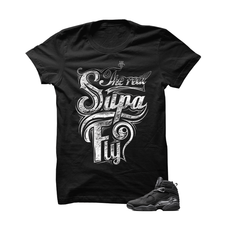 Supa Fly Chrome 8s Black T Shirt